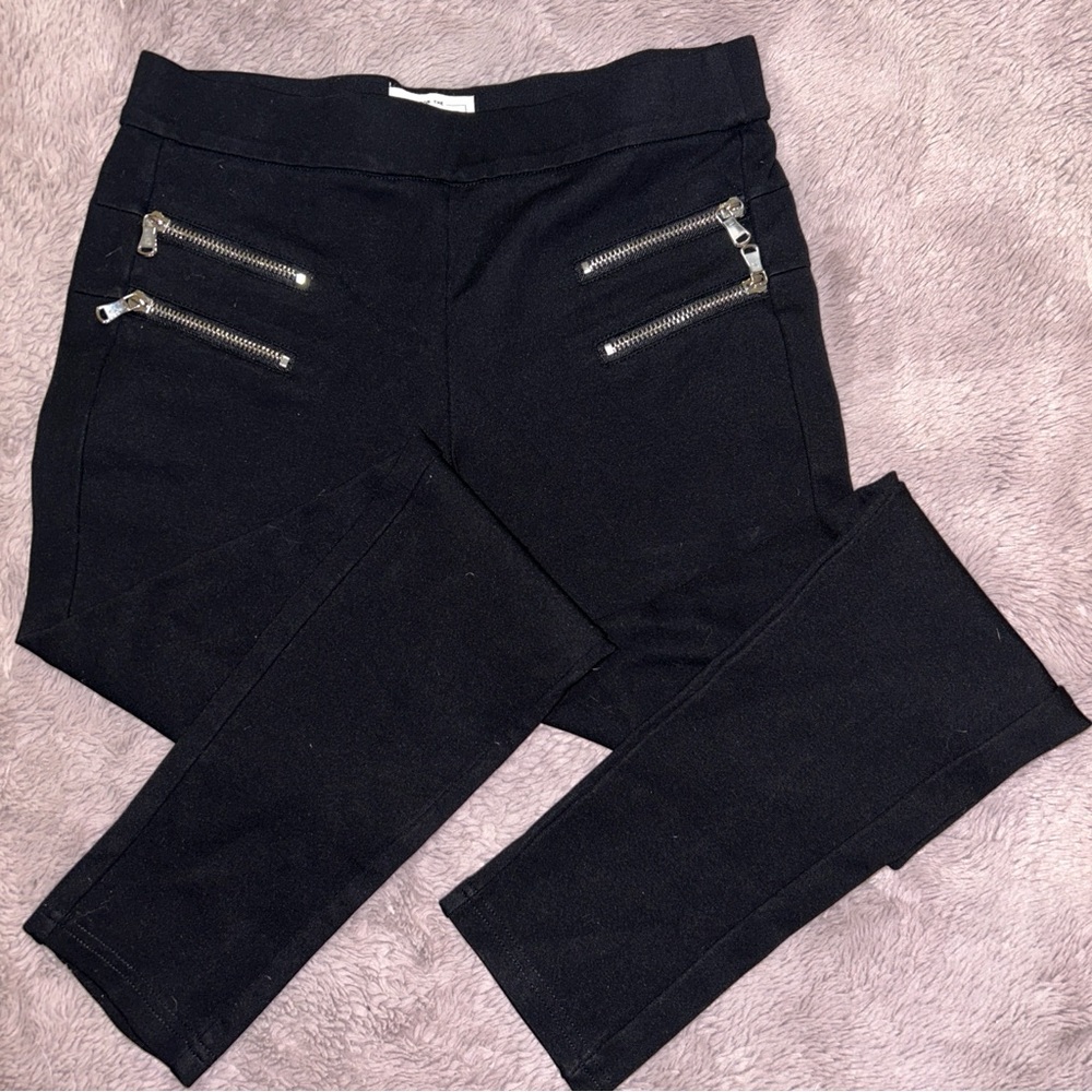 For The Republic Black Leggings with Silver Accents